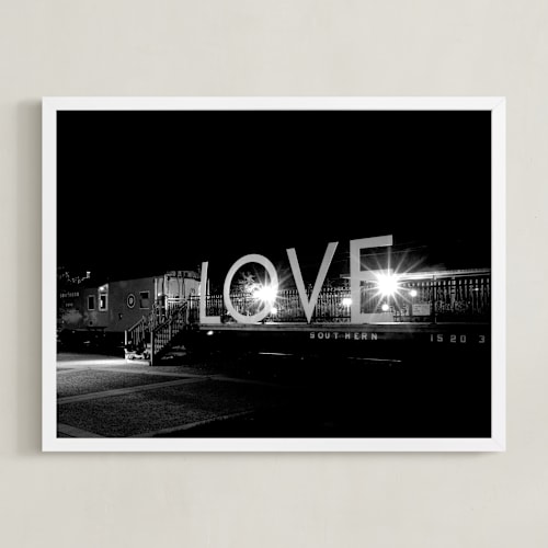 This is a black and white art by AMANDA LOMAX called lovelight