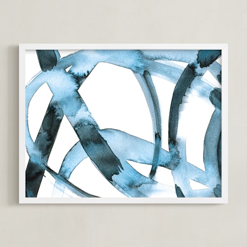 This is a indigo blue art by Mary Gaspar called stay connected i