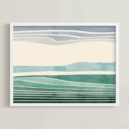 This is a aqua art with standard by Tatjana Koraksic called horizon 2