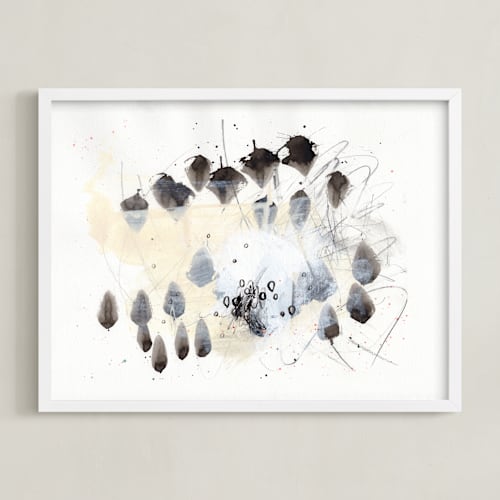 This is a black and white art with standard by Elle Claire called magnetic ii