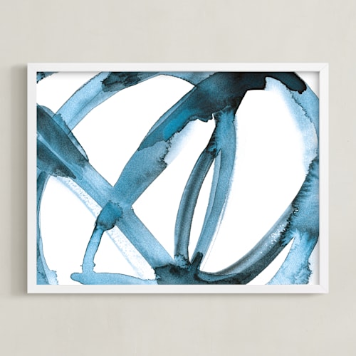 This is a indigo blue art by Mary Gaspar called stay connected ii