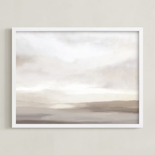 This is a neutral beige art by Amy Hall called clarity found