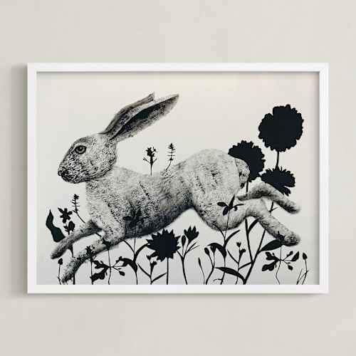 This is a ash art by Holly Hudson called leaping hare
