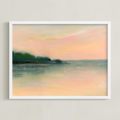 This is a peach art with standard by Lindsay Megahed called quiet cove