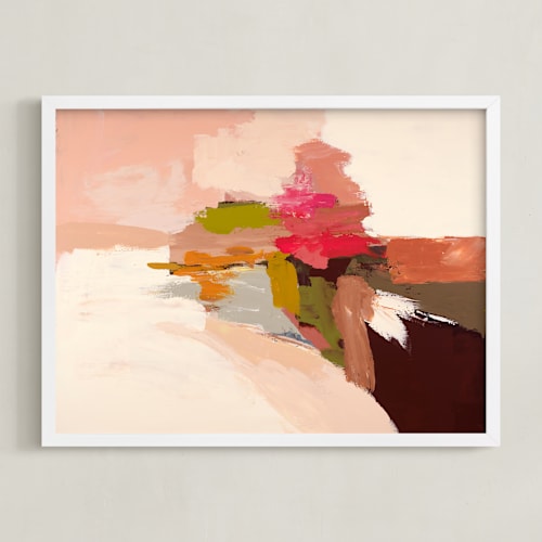 This is a pink art by Caryn Owen called night ride