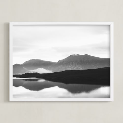 This is a black and white art by Kamala Nahas called the loch