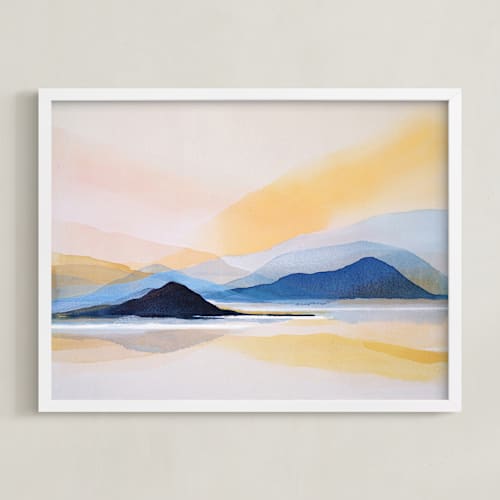 This is a golden art with standard by Shina Choi called mountain in the calm light