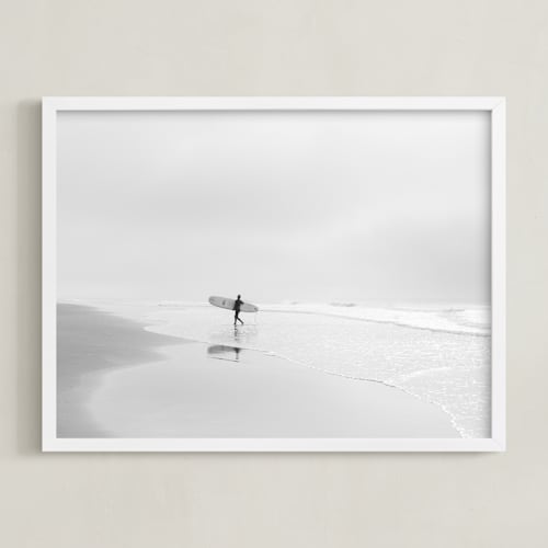 This is a black and white art by Jessica C Nugent called california surf
