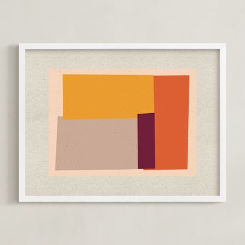 This is a albers orange art by Alain Castoriano called come and stay with me ii