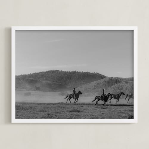This is a western grey art with standard by Sara Hicks Malone called wild wild west i