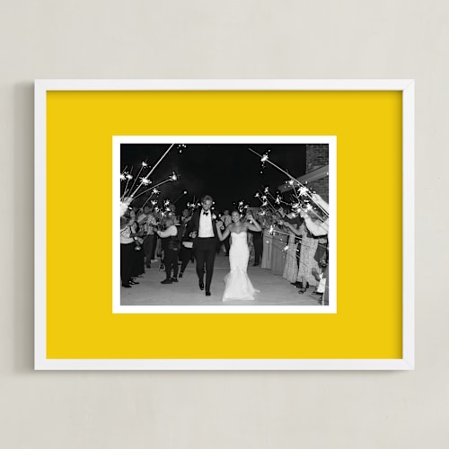 This is a yellow photo art by Minted called color border: landscape framed photo