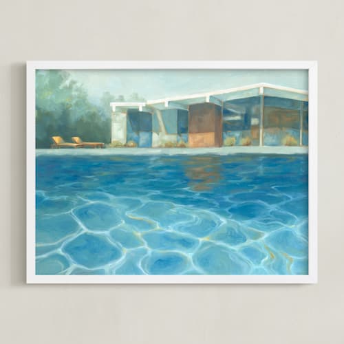 This is a poolside art by Laura Browning called eichler summer
