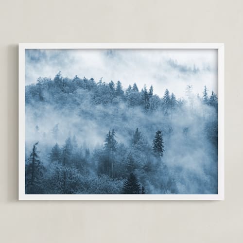This is a indigo art by lulu and isabelle called misty forest