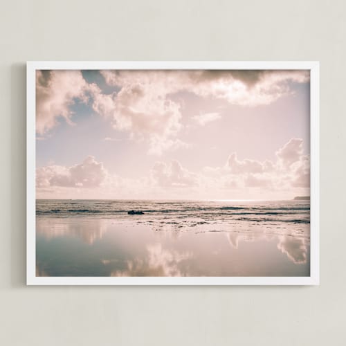 This is a dusty rose art by Anna Western called reflecting clouds