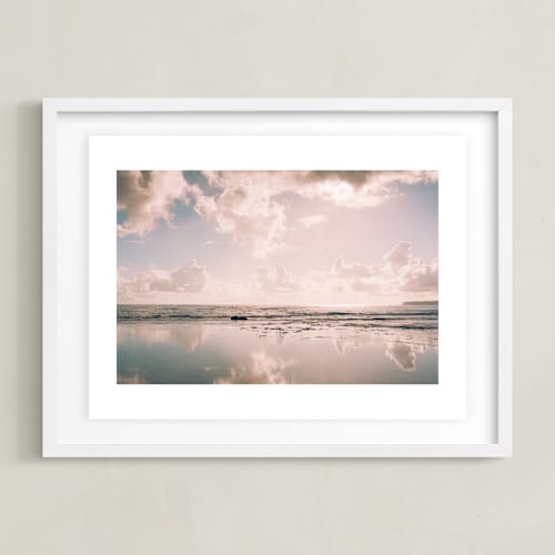 This is a dusty rose art by Anna Western called reflecting clouds
