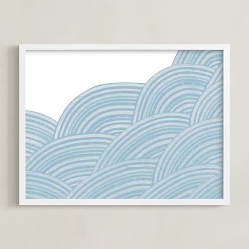 This is a powder blue art by King Richard IX called geometric tides