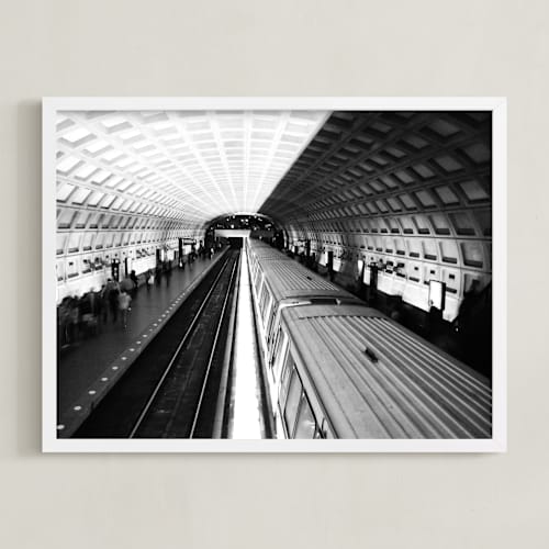 This is a rustic black art by Van Tsao called dc subway fast track