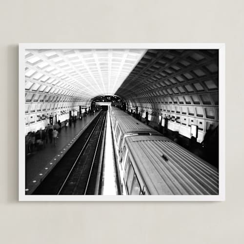 This is a rustic black art with standard by Van Tsao called dc subway fast track