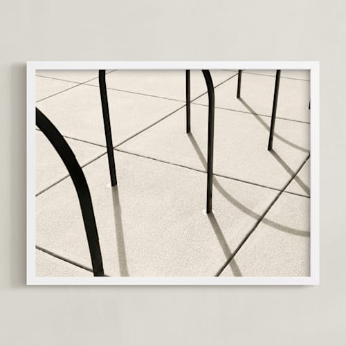 This is a sepia art by Megan Monismith called curves and lines