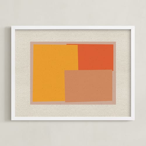 This is a albers orange art by Alain Castoriano called come and stay with me i