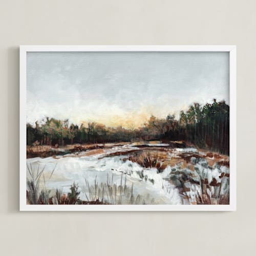 This is a burnt sienna art with standard by Lorent and Leif called through the woods