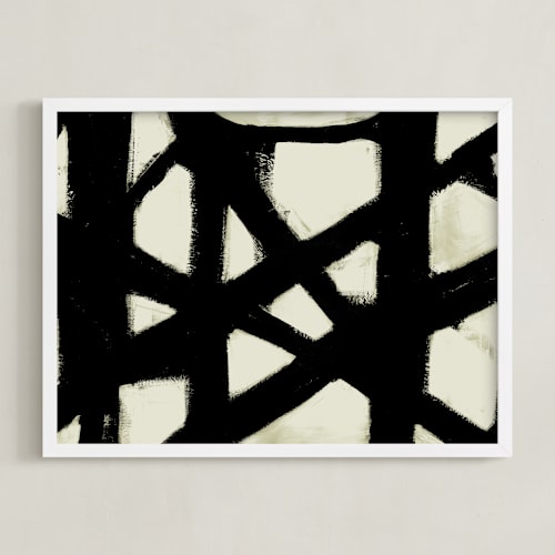 This is a black and white art by Ilana Greenberg called missed connections