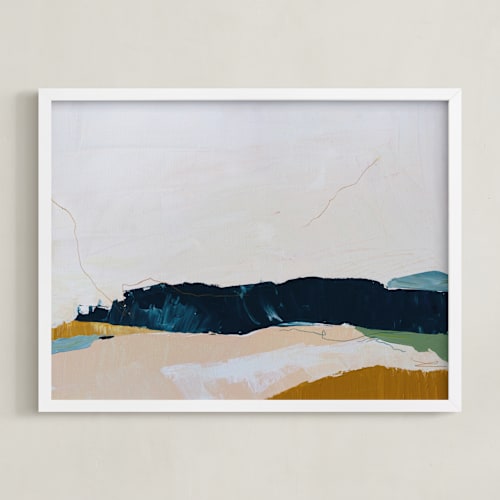 This is a dark sky blue art with standard by Kayla King called moving mountains ii