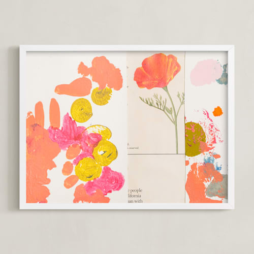 This is a poppy orange art by Erin McCluskey Wheeler called california poppy