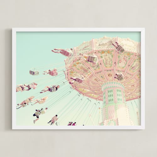 This is a teal art by Stephanie Sherman called sky coasters