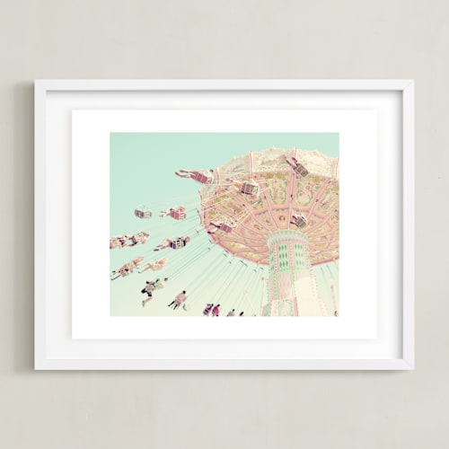 This is a teal art by Stephanie Sherman called sky coasters