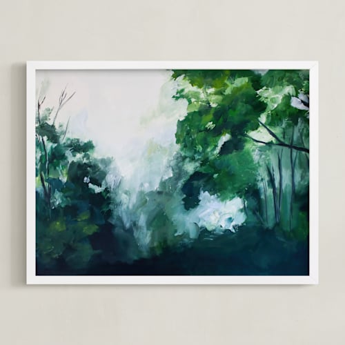 This is a forest green art with standard by Brittany Fan called homeland