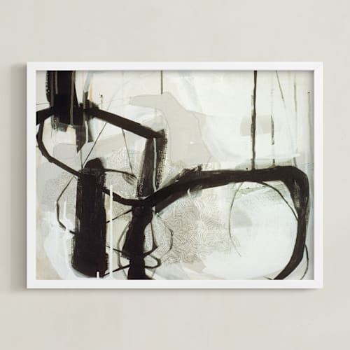 This is a black and white art by Kirsta Benedetti called abstract untitled 1