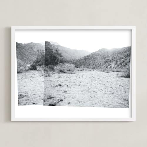 This is a black and white art by Annie Clark called desert diptych