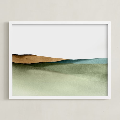 This is a green art by Little Valley Studio called rolling fields