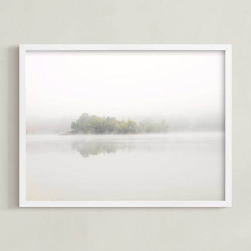 This is a mist white art by S.L. Bird called the island