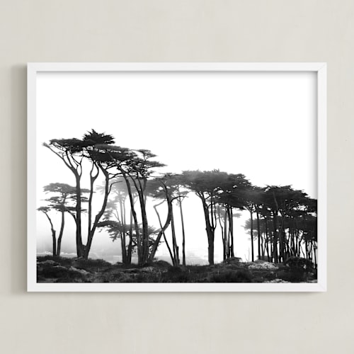This is a black & white art by Tania Medeiros called lands end