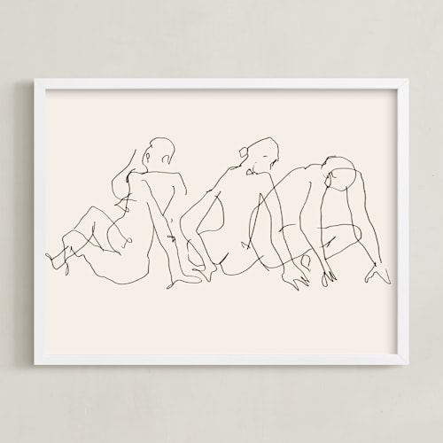 This is a monochrome art by Catilustre called awaking