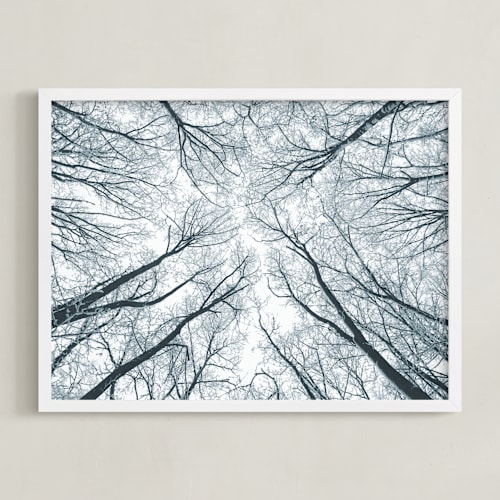 This is a frozen blue art with standard by Magdalena Kucova called lost in the forest