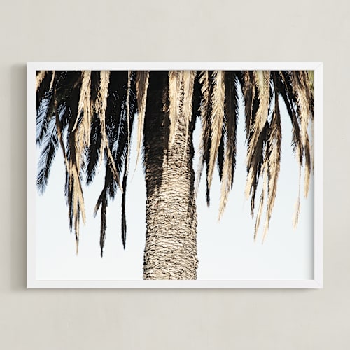 This is a light sky blue art by Elan Alvarez Sherman called hanging palms
