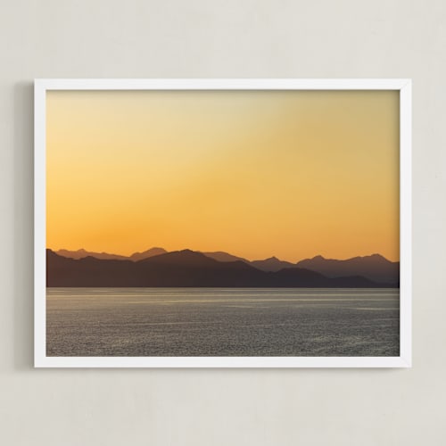 This is a sunset art by Eric Clegg called seafall