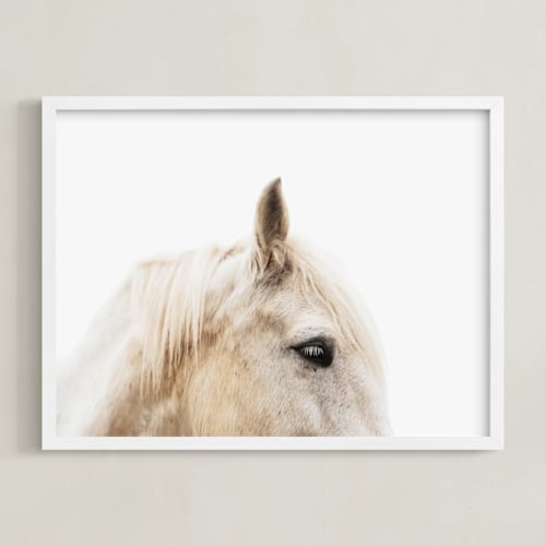 This is a peaches + cream art by Amy Carroll called le creme cheval