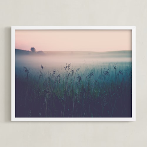 This is a powder pink art by Lying on the grass called grass
