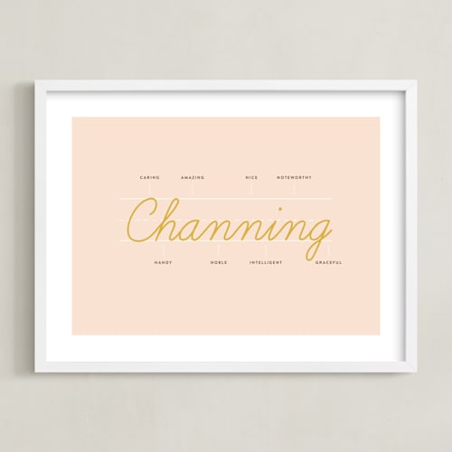 This is a banana personalized art for kids by Shari Margolin called anatomy of a name