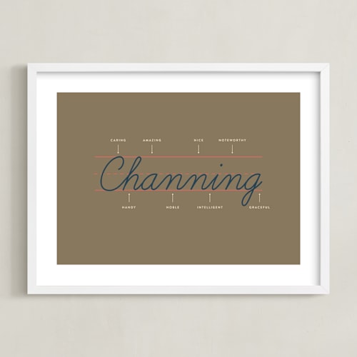 This is a earth personalized art for kids by Shari Margolin called anatomy of a name