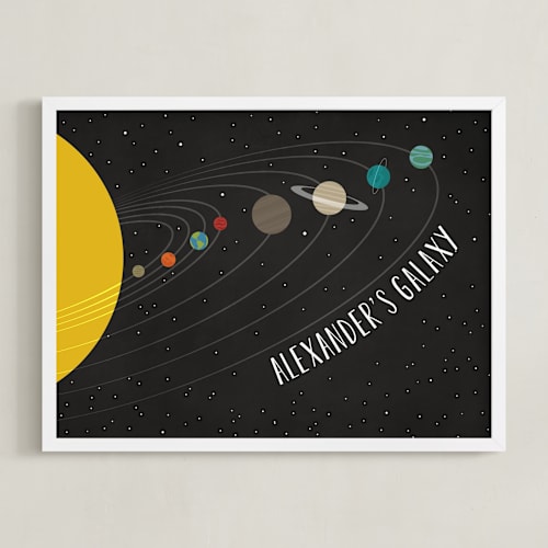 This is a jet personalized art for kids by Heather Schertzer called galaxy