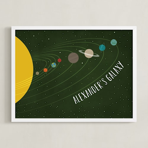 This is a brunswick personalized art for kids by Heather Schertzer called galaxy