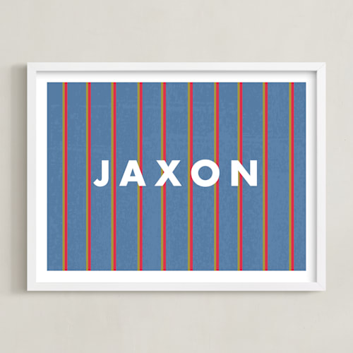 This is a blue personalized art for kids with standard by AK Graphics called classic prep