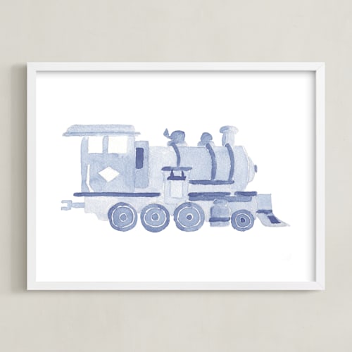 This is a powder blue kids wall art by Lagniappe Paper called little blue