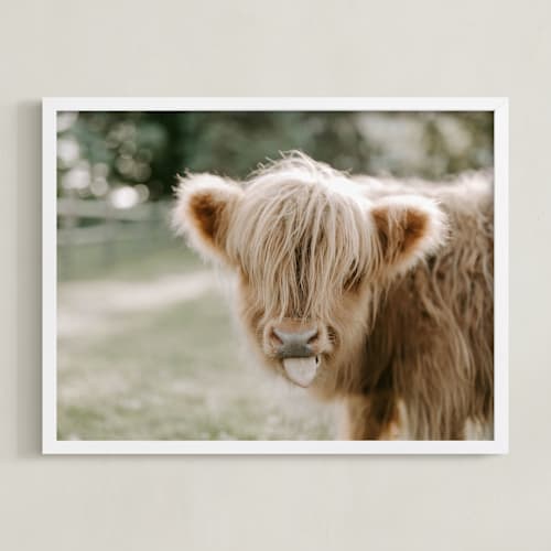 This is a blondie kids wall art by Chelsea Victoria called the silly little cow
