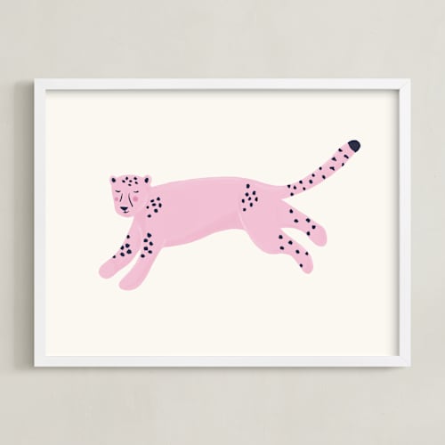 This is a rose quartz kids wall art with standard by Tennie and Co. called fierce